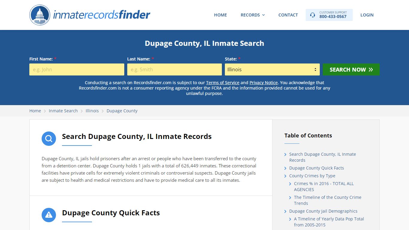 Dupage County, IL Inmate Lookup & Jail Records Online - RecordsFinder